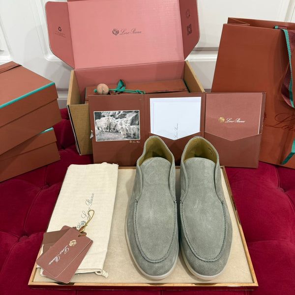 LP Open Walk Ankle Boot In Grey Green Suede  978062