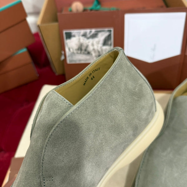 LP Open Walk Ankle Boot In Grey Green Suede  978062