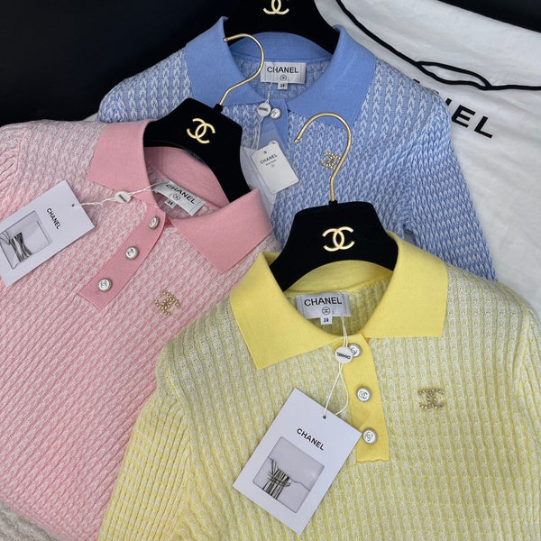 CC 25 Polo Collar Wool Tencel Nylon