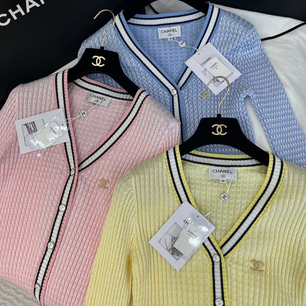 CC 25 V-neck Cardigan Wool Tencel Nylon