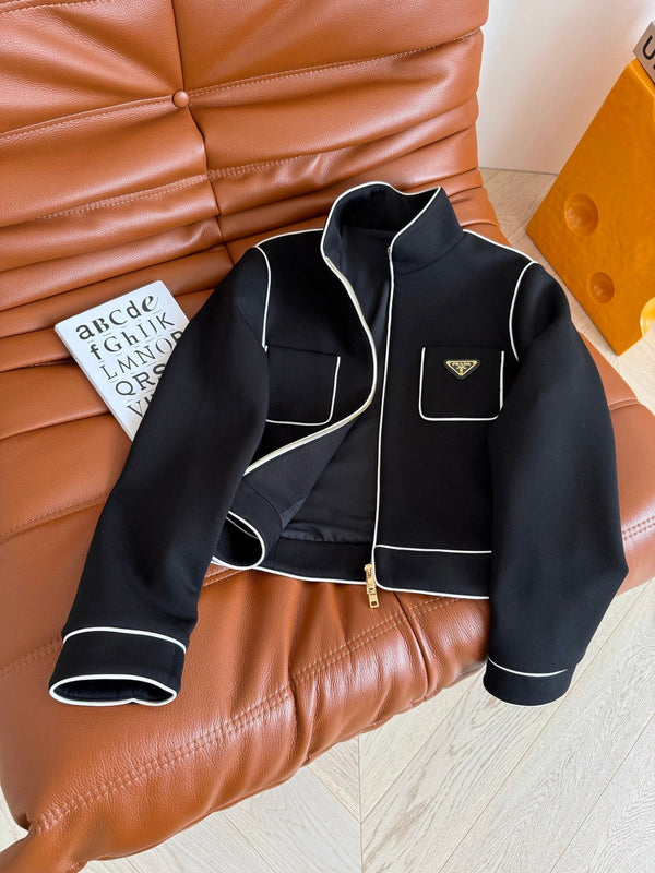 Prada 2025 Jacket Black mix White Cotton Acetate