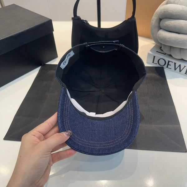 Celin Cap Blue Denim Fabric 210428