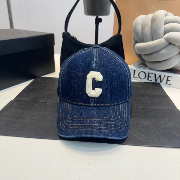 Celin Cap Blue Denim Fabric 210417