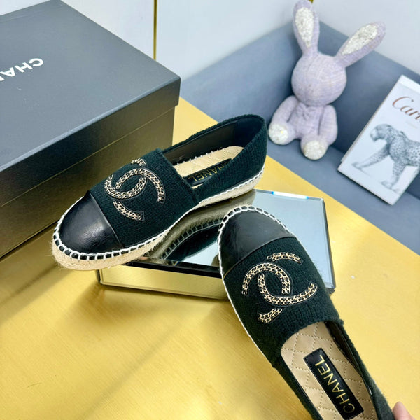 CC 25s Loafers Black Wool Leather 297815