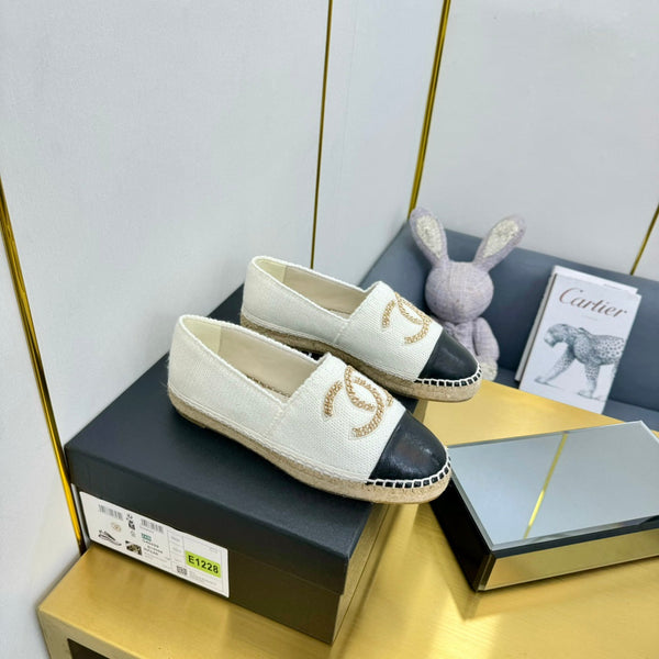 CC 25s Loafers White/Black Wool 297816