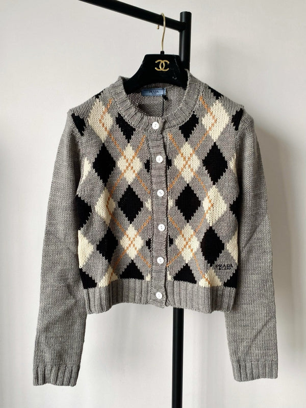 Prada 25 Cardigan Multicolor Wool 293871