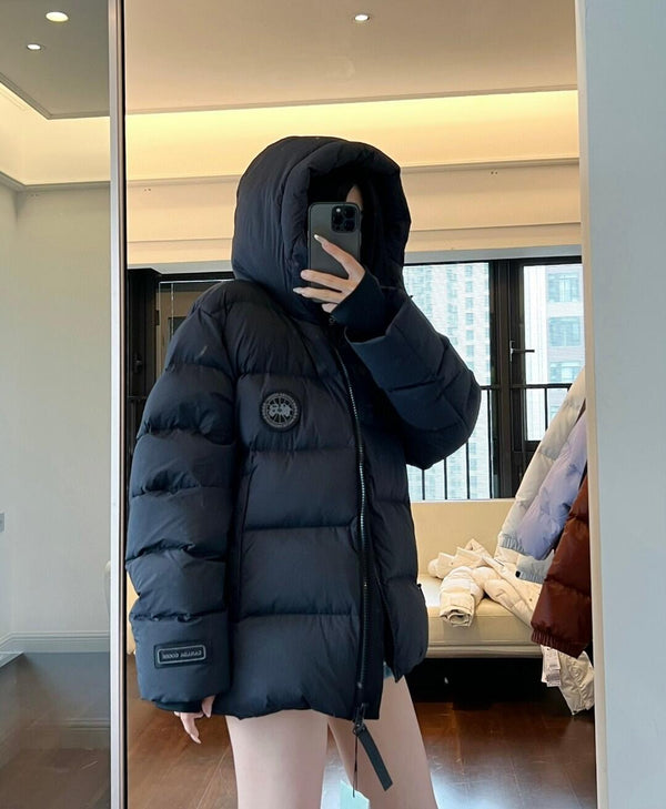 C. Goose Down Jacket Black Polyester 0013