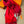 DOUBLE-FACE SCARF 200 CM IN CRIMSON RED CASHMERE