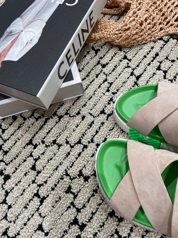 SANDALO ELETTRICO VERDE MIX CAMOSCIO GRIGIO CHIARO