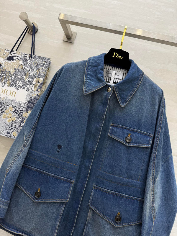 CD 25 Denim Jacket Blue Cotton