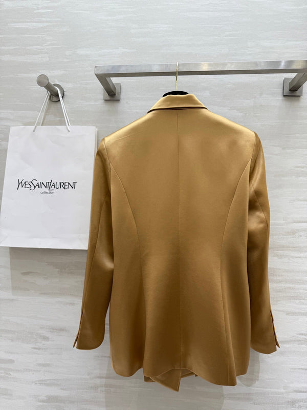 Giacca da abito YSL 25 in triacetato oro metallizzato