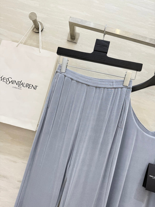 YSL 25 Vest Pant Set Pastel Blue Acetate