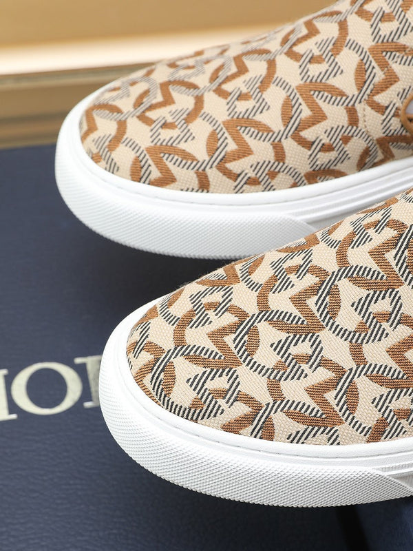 CD SOLAR SLIP-ON BEIGE MIX BROWN FABRIC