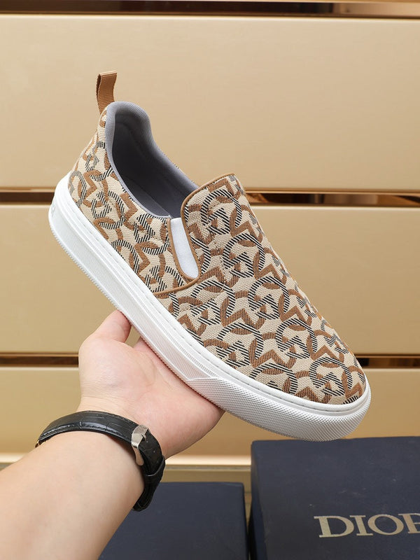 CD SOLAR SLIP-ON BEIGE MIX BROWN FABRIC