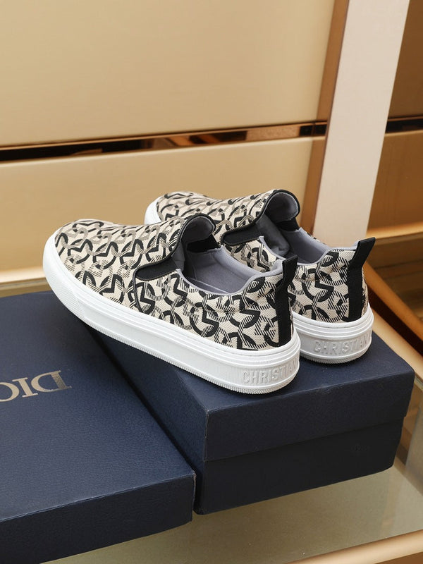 CD SOLAR SLIP-ON CREAM MIX BLACK FABRIC