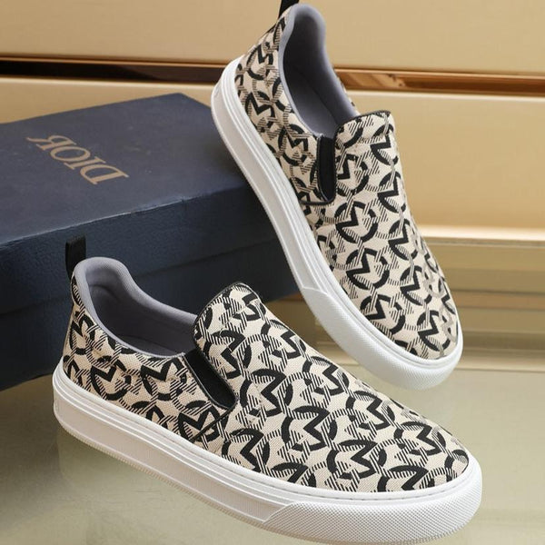 CD SOLAR SLIP-ON CREAM MIX BLACK FABRIC