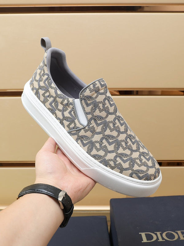 CD SOLAR SLIP-ON BEIGE MIX GRAY FABRIC