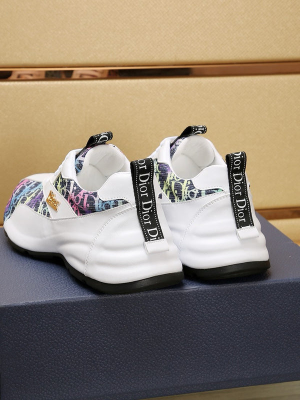 CD LINE SNEAKER WHITE AND RAINBOW CALFSKIN