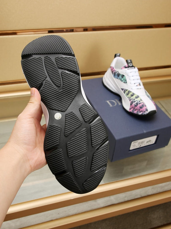 CD LINE SNEAKER WHITE AND RAINBOW CALFSKIN