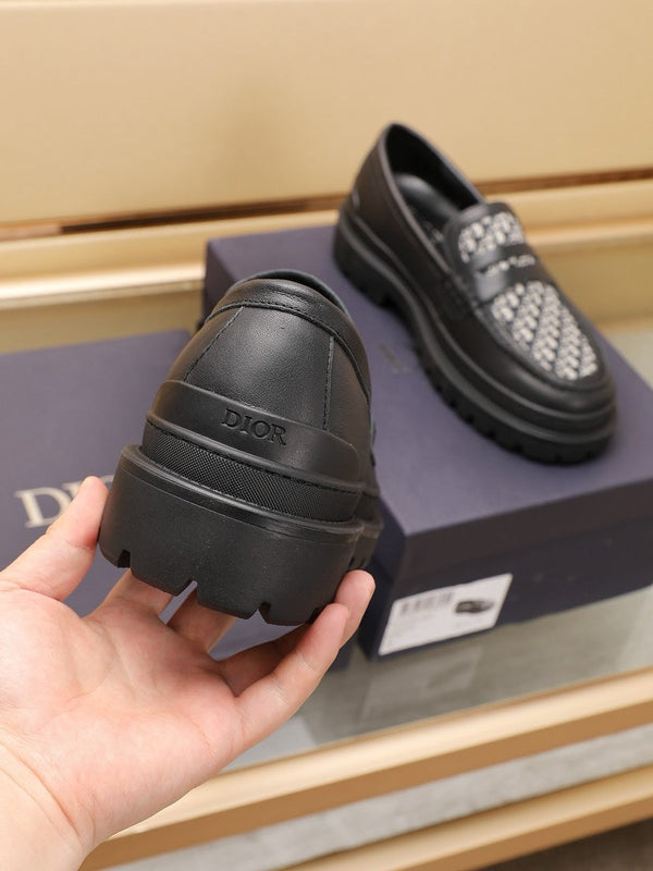 CD EXPLORER LOAFER BLACK AND WHITE JACQUARD