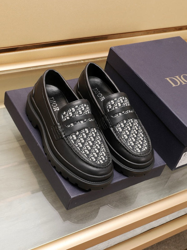 CD EXPLORER LOAFER BLACK AND WHITE JACQUARD