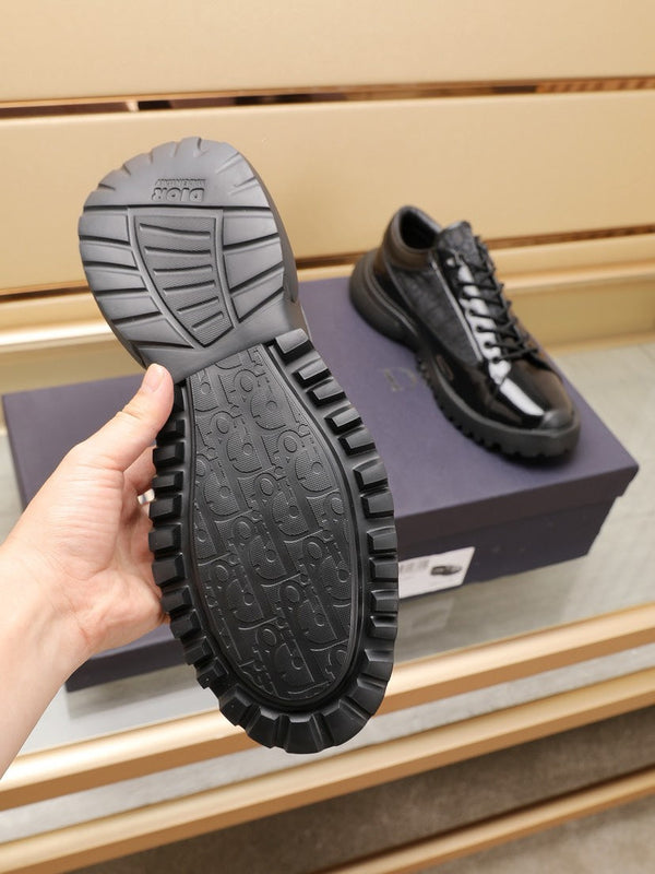 CD COMBAT DERBY SHOE BLACK POLISHED CALFSKIN