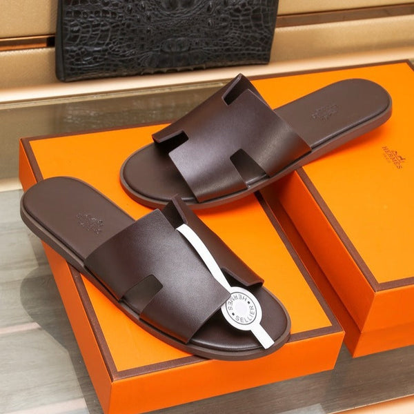 HM IZMIR SANDAL CHOCOLATE CALFSKIN