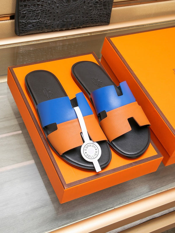 SANDALO HM IZMIR COBALTO E PELLE DI AGNELLO TIGRE