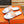 HM IZMIR SANDAL WHITE AND TANGERINE CALFSKIN