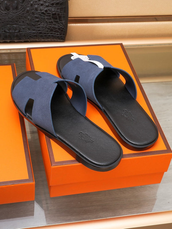 SANDALO HM IZMIR IN CAMOSCIO INDACO