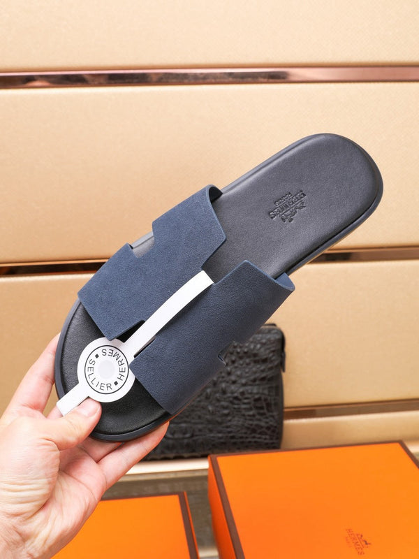 SANDALO HM IZMIR IN CAMOSCIO INDACO