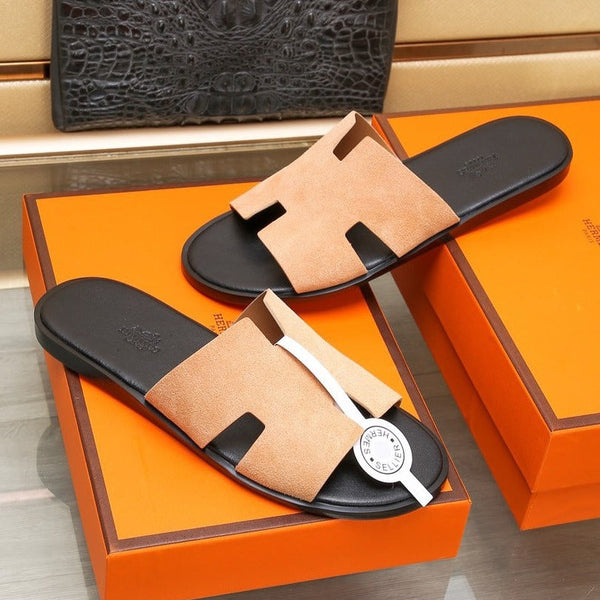 SANDALO HM IZMIR IN CAMOSCIO MANDARINO