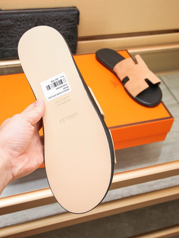 SANDALO HM IZMIR IN CAMOSCIO MANDARINO