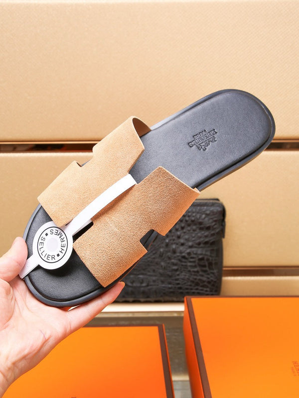 SANDALO HM IZMIR IN CAMOSCIO MANDARINO