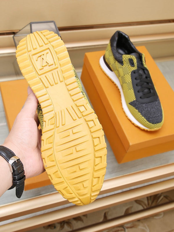 LV CLASSIC SNEAKER IN CORN YELLOW MIX BLACK DAMIER