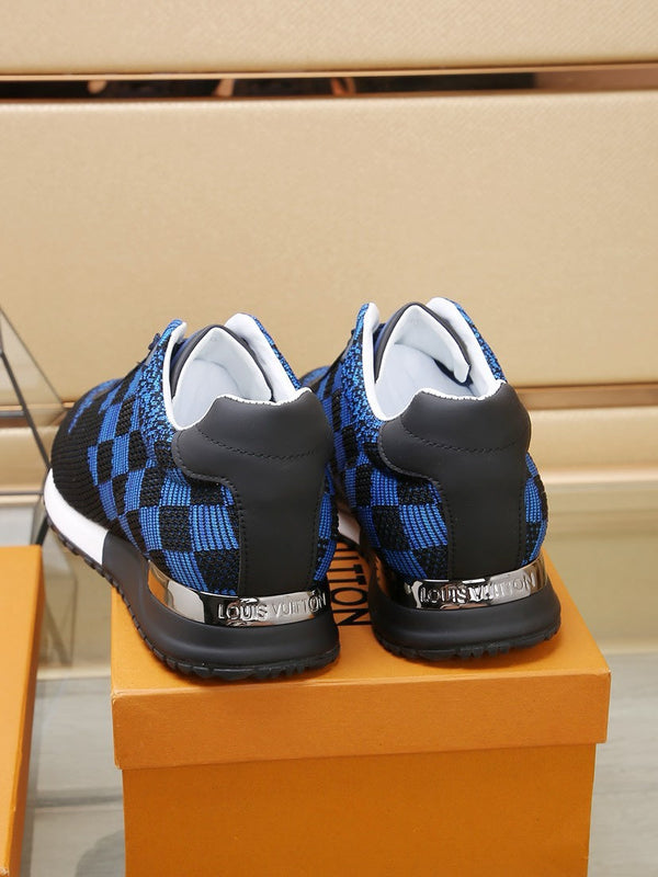 LV CLASSIC SNEAKER IN BLACK MIX SKY BLUE DAMIER