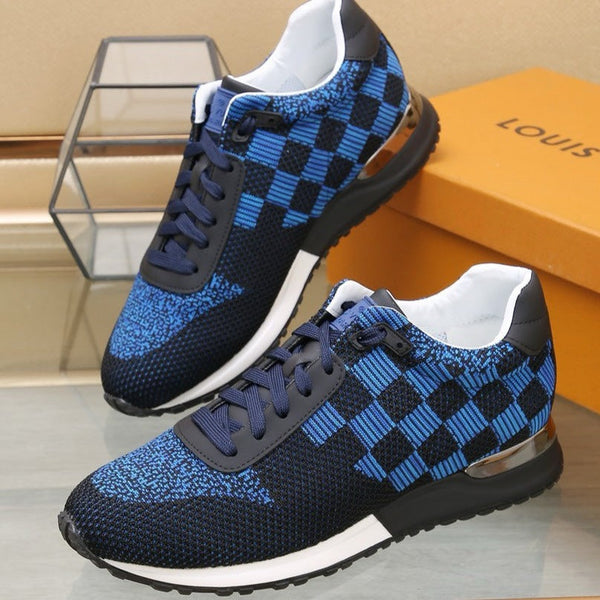 LV CLASSIC SNEAKER IN BLACK MIX SKY BLUE DAMIER