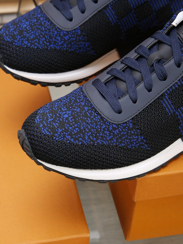 LV CLASSIC SNEAKER IN BLACK MIX NAVY BLUE DAMIER