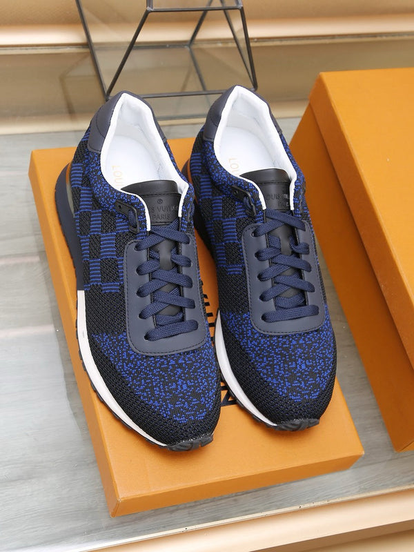 LV CLASSIC SNEAKER IN BLACK MIX NAVY BLUE DAMIER