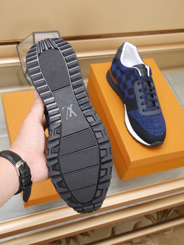 LV CLASSIC SNEAKER IN BLACK MIX NAVY BLUE DAMIER