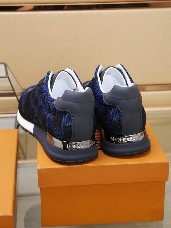 LV CLASSIC SNEAKER IN BLACK MIX NAVY BLUE DAMIER