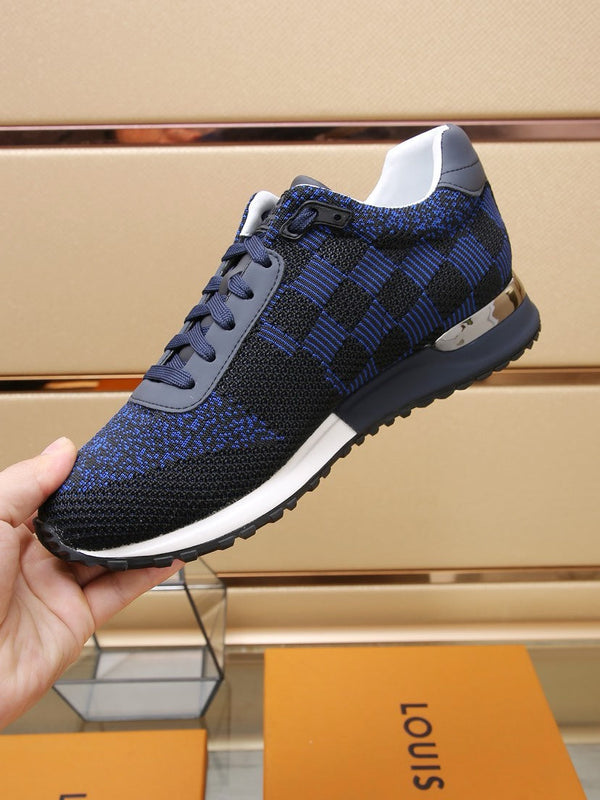 LV CLASSIC SNEAKER IN BLACK MIX NAVY BLUE DAMIER