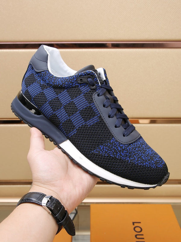 LV CLASSIC SNEAKER IN BLACK MIX NAVY BLUE DAMIER