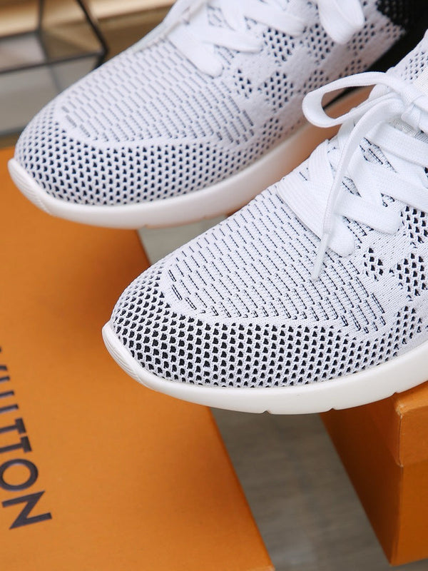 SNEAKERS LV IN TESSUTO A RETE BIANCO E NERO