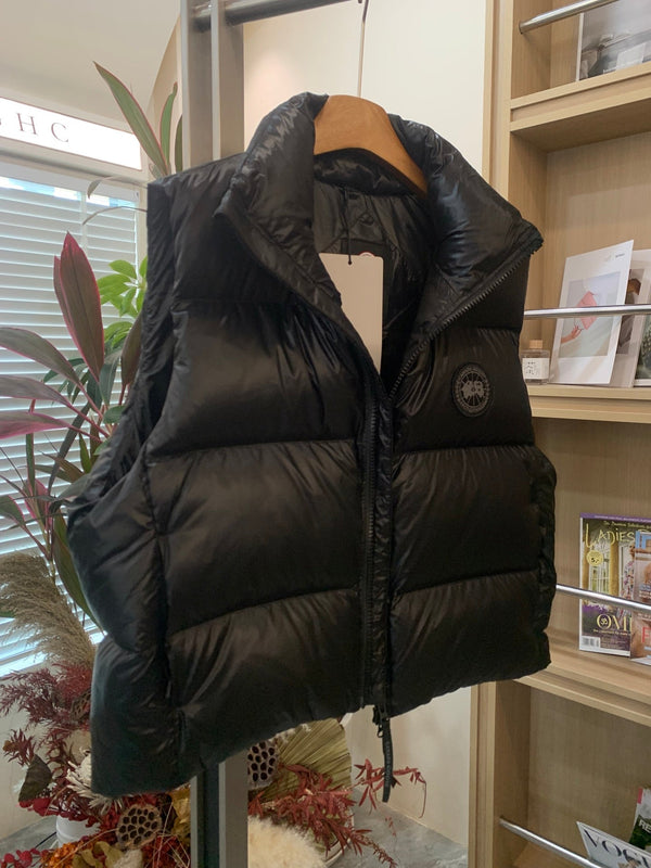 C. Goose Hooded Down Vest Black Polyester 0003