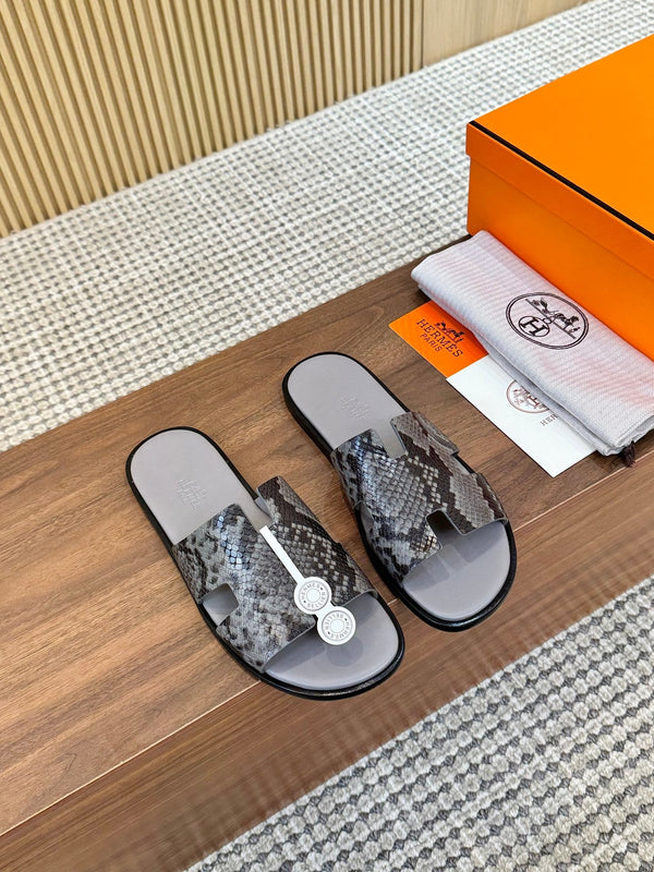 HM Izmir Sandal Gray Rose Leather 294343