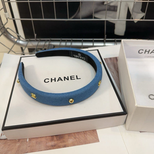 CLASSIC BLUE DENIM FABRIC HAIRBAND 432853