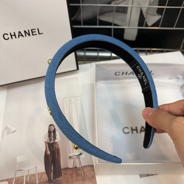 CLASSIC BLUE DENIM FABRIC HAIRBAND 432853