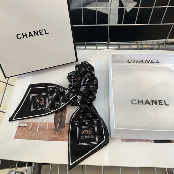 BLACK SILK SCRUNCHIES 432899