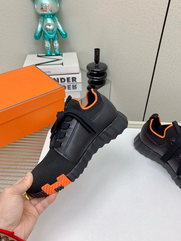 HM Depart Slip-on Sneaker In Black Woven Fabric 106331